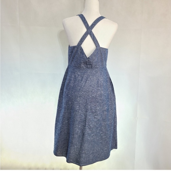 Madewell Chambray Tank Button Front Midi Dress, Size 8 - Picture 7 of 10